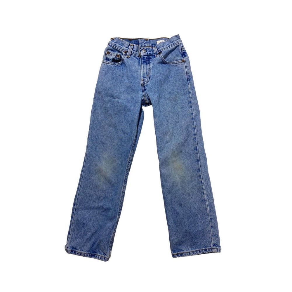 vintage Levi’s 550 relaxed fit regular kid‎ sz 9  W 24” L 22” Batwing
